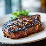 Angus Ribeye Steak: Pan Seared for Crust