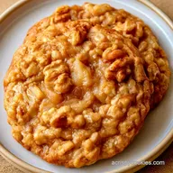 Chewy Apple Walnut Oatmeal Cookies