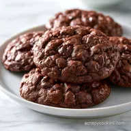 Chewy Cocoa Brownie Cookies: Fudgy