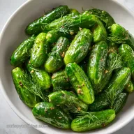 Cucumber Refrigerator Pickles: Garlic and Dill