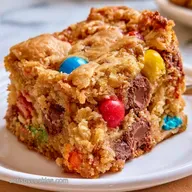 Chewy Glutenfree Monster Cookie Bars