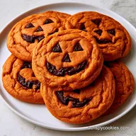 JackOLantern Cookies with Pumpkin Puree