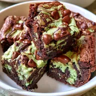 Mint Chocolate Chip Brownies in 45 Min