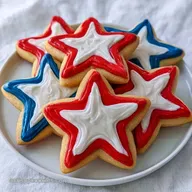 Patriotic Star Sugar Cookies: Party-Ready
