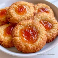 Peach Cobbler Thumbprint Cookies: Baked