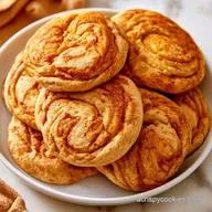 Chewy Pumpkin Swirl Cookies