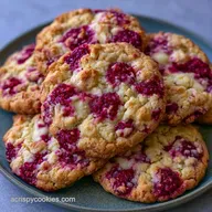 Raspberry White Chocolate Cookies for 18