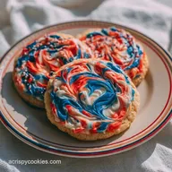 Red White and Blue Sugar Cookies: Crisp