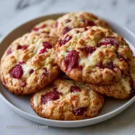 Chewy Strawberry White Chocolate Cookies