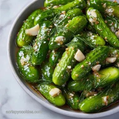 24 Hour Garlic Dill Pickles: Crisp