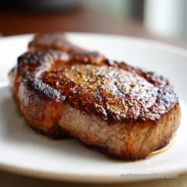 Angus Ribeye Steak: Pan Seared for Crust Recipe Card