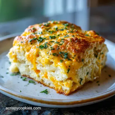 Cheddar Bay Biscuit Egg Casserole Recipe with Sausage Recipe Card