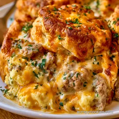 Cheddar Bay Egg Casserole with Sausage Recipe Card