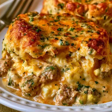 Cheddar Bay Egg Casserole with Sausage