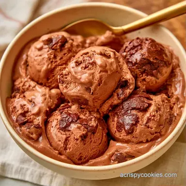 Chocolate Brownie Ice Cream for 12 Servings Recipe Card