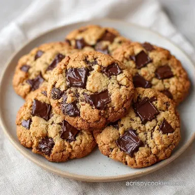Chopped Chocolate Crispy Cookies: 35 Min Recipe Card