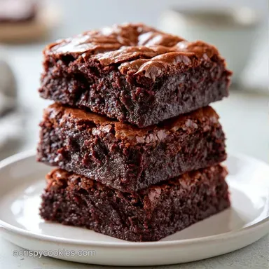 Fudgy Brownies for 16 Servings Recipe Card