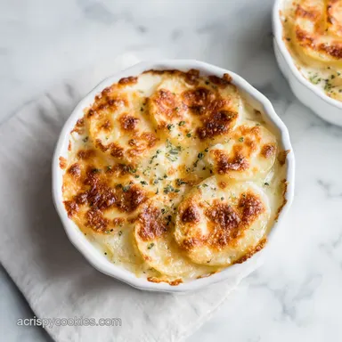 Creamy Cheesy Scalloped Potatoes for 8 Servings: Golden Baked