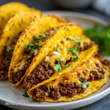 Oven Baked Cheesy Tacos with Ground Beef in 30 Minutes Recipe Card