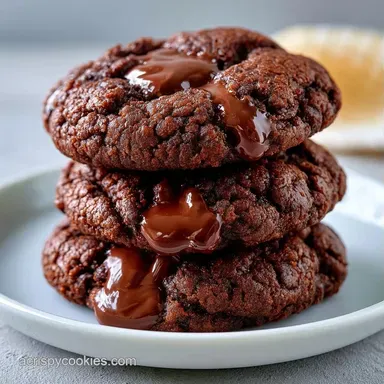 Double Chocolate Fudgy Cookies for 20 Recipe Card