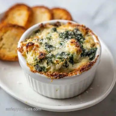 Easy Baked Spinach Artichoke Dip for Parties with Parmesan Recipe Card