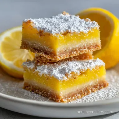 Easy Lemon Bar with Graham Cracker in 45 Min Recipe Card