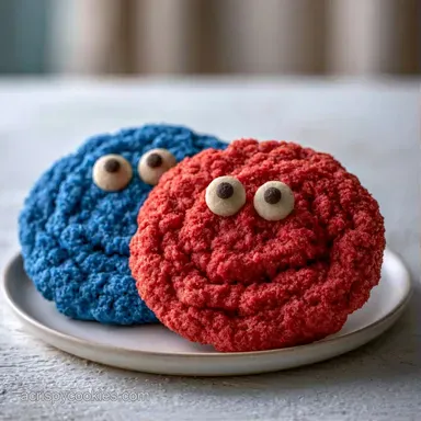 Elmo and Cookie Monster Cookies in 27 Min Recipe Card