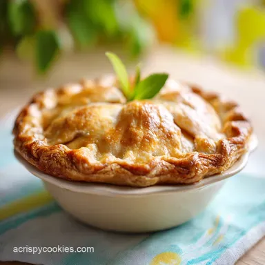 Flaky Apple Pie with Butter Shingling for 8 Servings Recipe Card