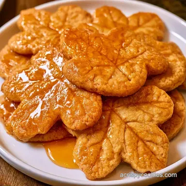 Glazed Maple Leaf Cookies for 24 Recipe Card