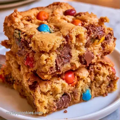 Glutenfree Monster Cookie Bars: Chewy Recipe Card