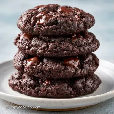 Gourmet Double Chocolate Cookies: Fudgy Recipe Card