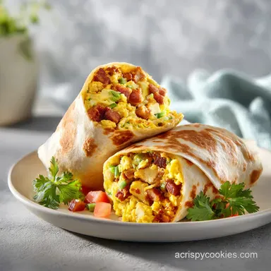 High Protein Breakfast Burrito: Creamy Scrambled Egg Method Recipe Card