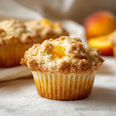 Peach Cobbler Muffins: 35 Minute Homemade Recipe with Fresh Fruit Recipe Card