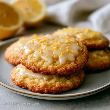 Iced Lemon Sugar Cookies: Soft Center