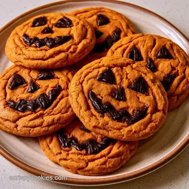 JackOLantern Cookies with Pumpkin Puree Recipe Card