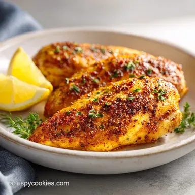 Baked Lemon Pepper Chicken for 4 Servings Recipe Card
