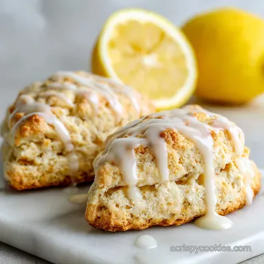 Lemon Buttermilk Scones for 8 Servings Recipe Card