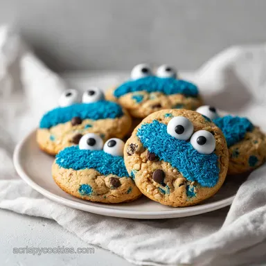 Loaded Halloween Cookie Monster Cookies for 24 Cookies Recipe Card