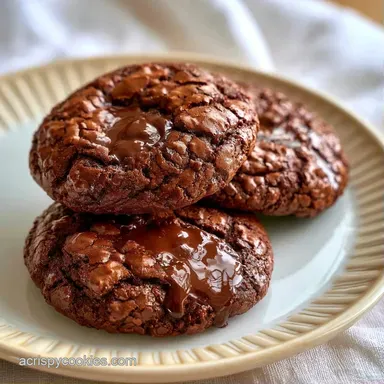 Melted Chocolate Brownie Cookies in 27 Min Recipe Card
