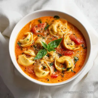 Cheesy Tomato Tortellini Soup in 30 Minutes