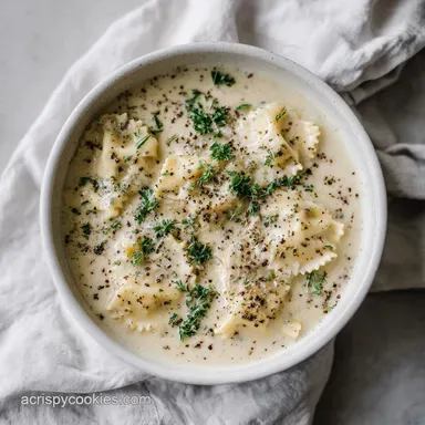 Quick White Lasagna Soup for 6 Servings Recipe Card