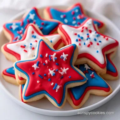Patriotic Star Sugar Cookies: Party-Ready Recipe Card