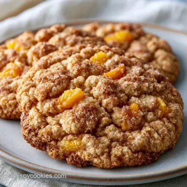Peach Cobbler Cookies with Jammy Center Recipe Card