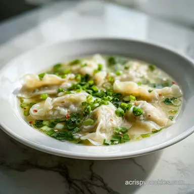 Easy Potsticker Soup Recipe with Ginger in 15 Minutes Recipe Card