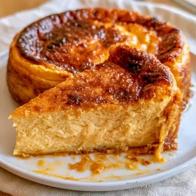 Pumpkin Basque Cheesecake for 8 Slices Recipe Card