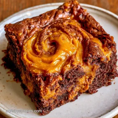 Pumpkin Cheesecake Brownies for 16 Bars Recipe Card