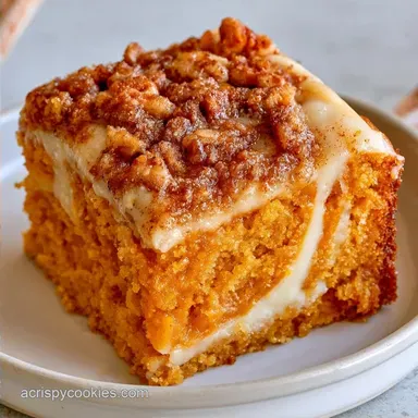 Pumpkin Cream Cheese Crumb Cake for 10