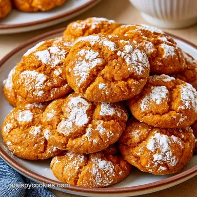 Pumpkin Crinkle Cookies: Spiced Recipe Card