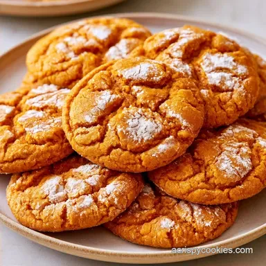 Pumpkin Crinkle Cookies: Spiced