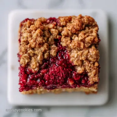 Raspberry Oatmeal Crumble Bars in 60 Min Recipe Card